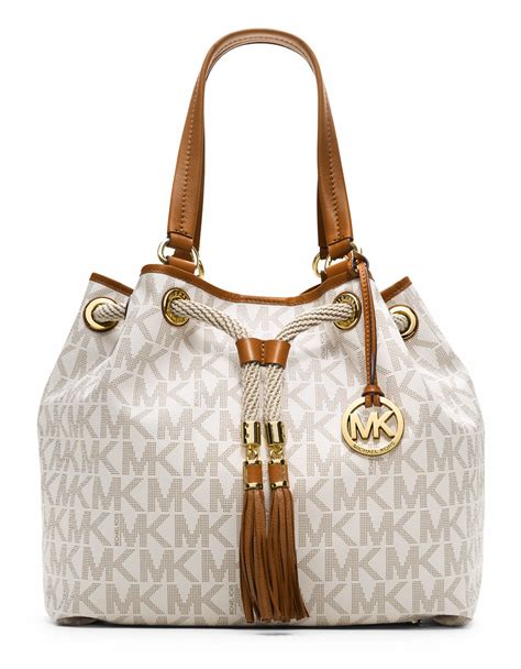 michael kors large drawstring signature tote purse|Michael Kors shopper tote.